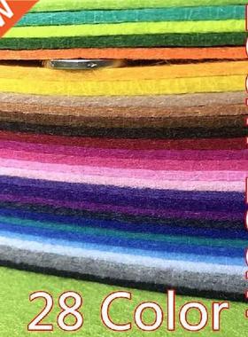 28pcs 15*15cm 2MM Fabric Felt Multi Color Cloth Material