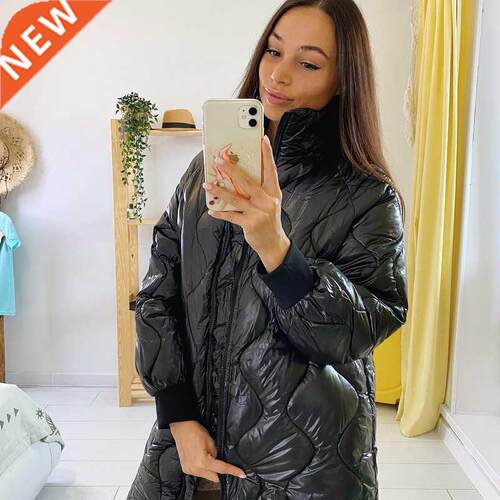 Down Cotton Coat Women's Long Stand Collar 2021 Winter New K
