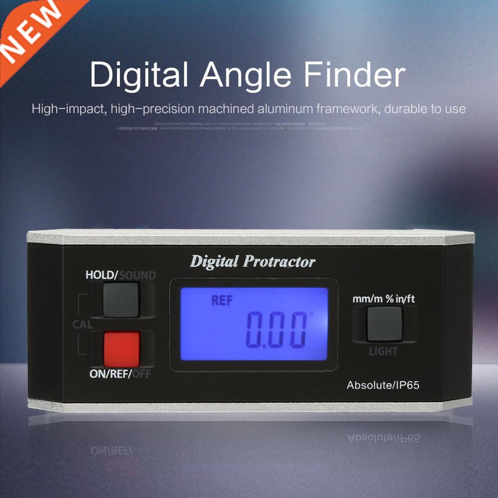 Digital Protractor LCD Magnetic V-Groove Protractor Angle Fi