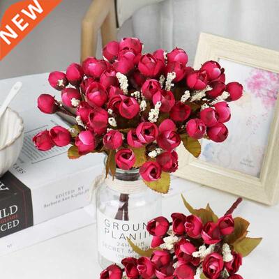 Artificial Flowers Silk Rose Bud Single Stem Arrangement F