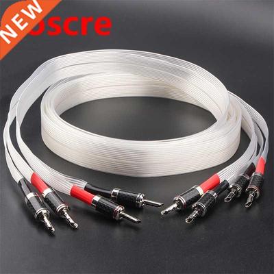 Preffair Pair HiFi Audio Speaker Cable OCC Silver Plated Spe