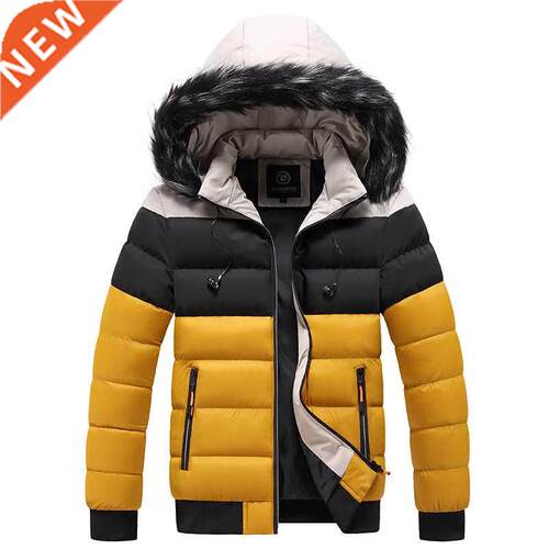 Detachable Hooded Jacket Men 2022 Winter Warm Thick Parkas C
