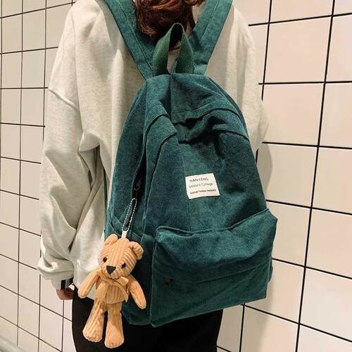 Retro women backpack Fashion high school college students bo