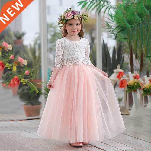 Sprng Summer Set Clothng for Grls Half Sleeve Lace Top+Ch