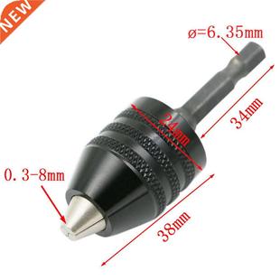 8mm Screwdriver Drill Chuck Keyless Impact 0.3 Driver Black