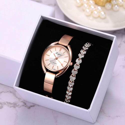 Lvpai Brand 2pcs Set Women Bracelet Watches Fashion Women Dr