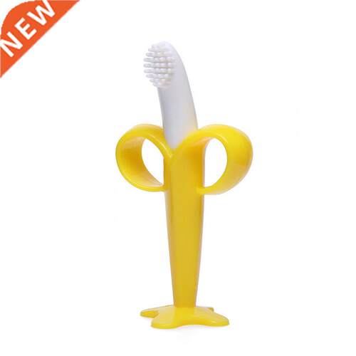 Baby Silicone Training Toothbrush BPA Free Banana Shape Safe