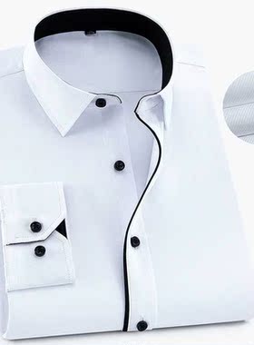 Plus Size 9XL 8XL 7XL Mens Business Casual Long Sleeved Shir