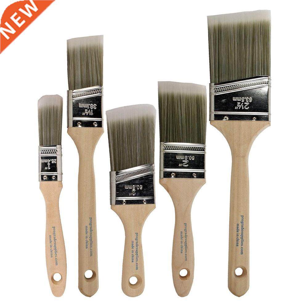 5pcs/set paint brush oblique mouth oil brush professional pa