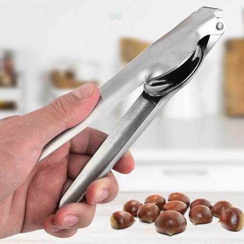 Stainless Steel 2 in 1 Chestnut Cutter Nuts Cracker Sheller