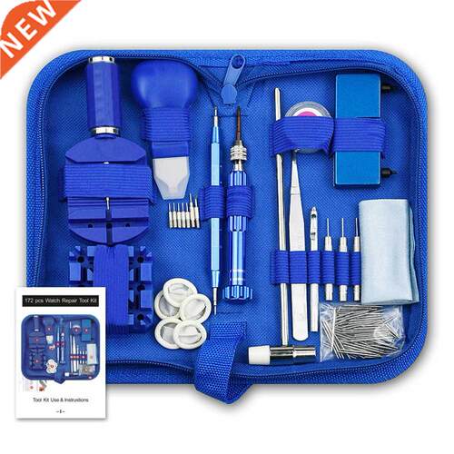 172pcs Watch Repair Tools Set Watch Clock Link Pin Bar Remov