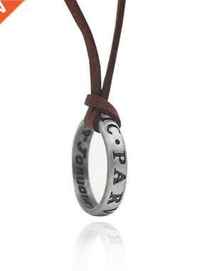 Uncharted 4 Nathan Drake's Vintage Band Cosplay Ring Leather
