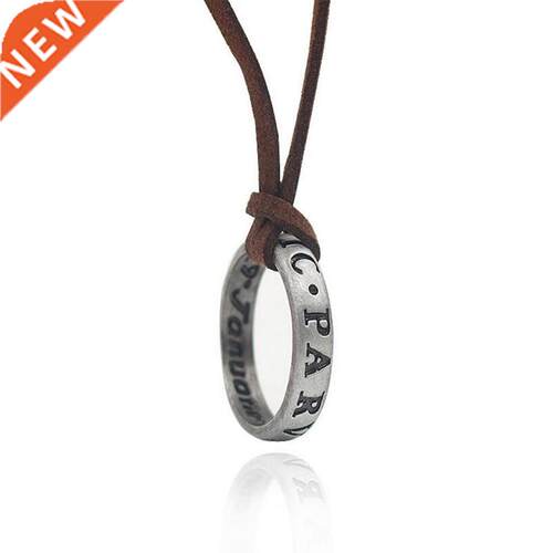 Uncharted 4 Nathan Drake's Vintage Band Cosplay Ring Leather