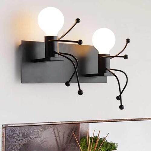 E27 Cartoon Robot LED Wall Lights Creative Personality Corri