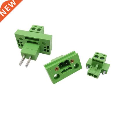 1-5Pair KF2EDGWB 5.08mm 2 Pin Through Wall Plug Screw Termin