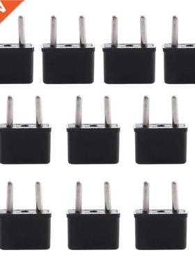 10 PCS US USA to EU Euro Europe AC Power Plug Converter Trav