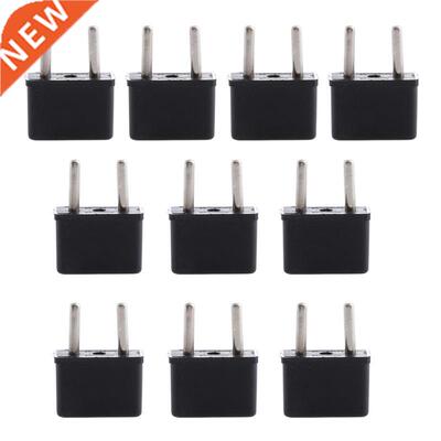 10 PCS US USA to EU Euro Europe AC Power Plug Converter Trav