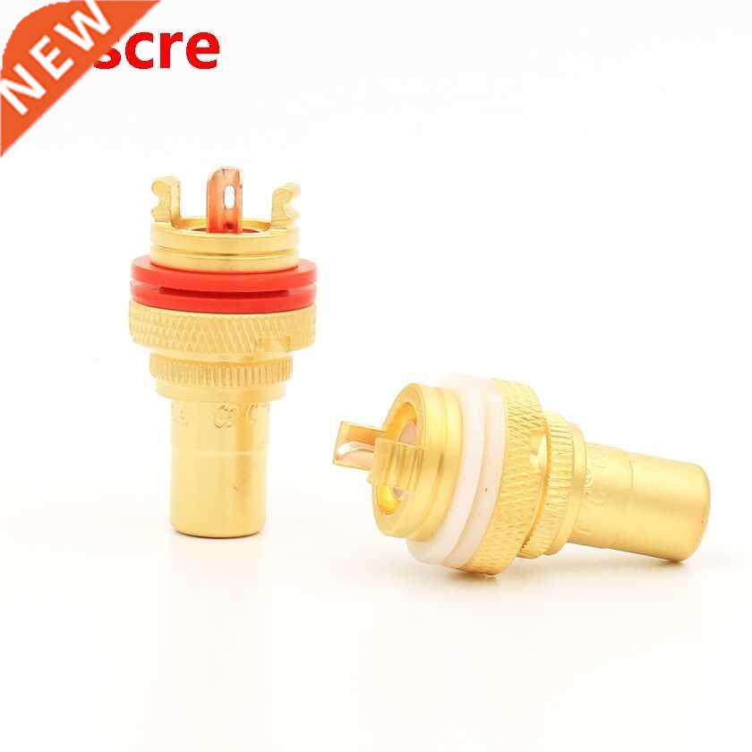 8pcs RCA female plug socket gold plated fit to 6mm with pure