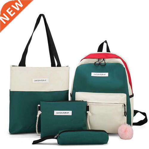 4 Set School Bckpck For Teenger Girl Students School Bgs