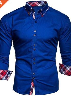 Classic Fit Casual Business Men Dress Shirt Men'S Long Sleev