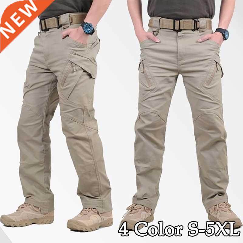 2021 Mens Lightweight Cargo Pants Elastic Breathable Multipl