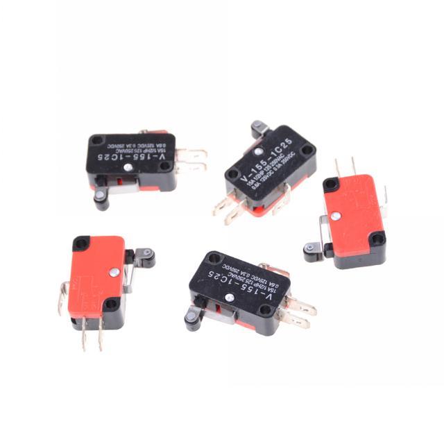 5Pcs Micro Short Hinge Roller Lever Control Limit Switch SPD