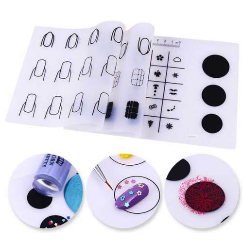 1pc silicone nail amp mat Nail art polish transfer pattern