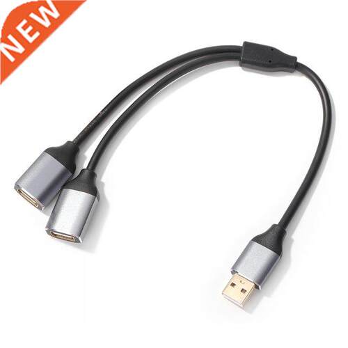 2 in 1 USB Cable 1 Male to 2 Dual USB Female Data Hub Power