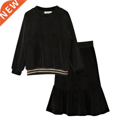 4 to 16 years kds & teenager bg grls black velour long s