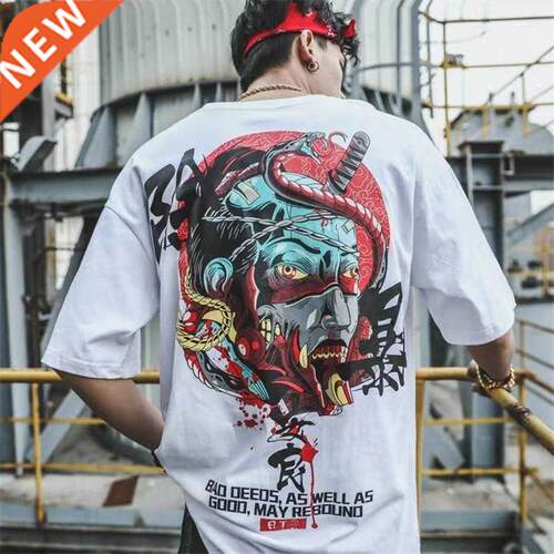 Cotton Cool Oversized T Shirt Gothic High Sreet Hip Hop T-sh