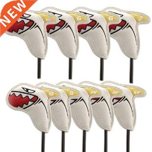 9Pcs/Set Golf Putter Covers, Golf Iron Head Covers PU