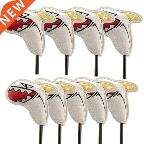 9Pcs/Set Golf Putter Covers, Golf Iron Head Covers PU