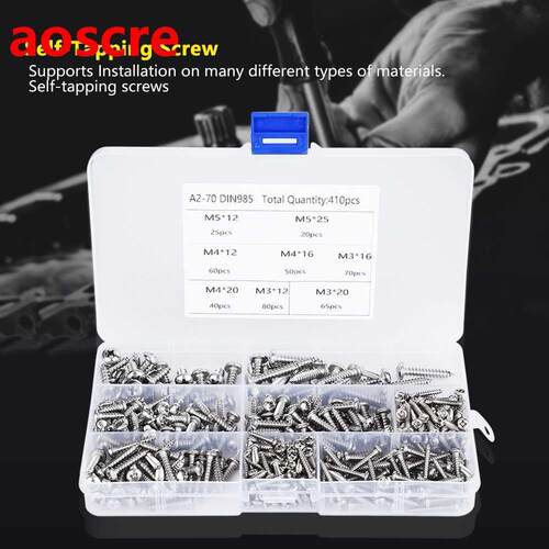 410PCs Self-Tapping Screw Hardware Mixed Set Mini Power Tool