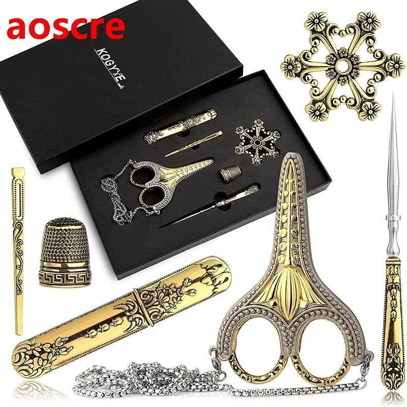 Tailor Scissors Kit Golden Exquisite Retro Scissors Stainle