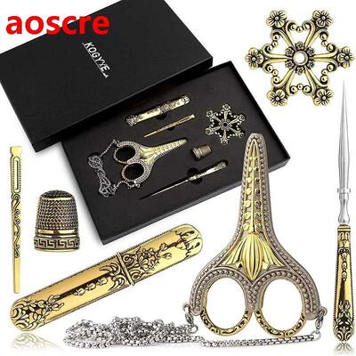 Tailor Scissors Kit Golden Exquisite Retro Scissors Stainle