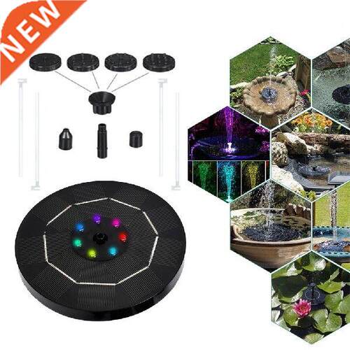 Solar Water Fountain Pool Pump LED Light Floating Pool Pond