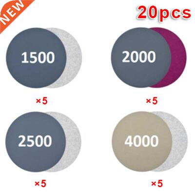 20pcs Hook&Loop Wet/Dry 3 Inch 1500 2000 2500 4000 Grit