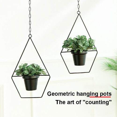 Metal Hanging Flower Pot Nordic Chain Hanging Planter