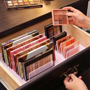 7 Grids Clear Acrylic Eyeshadow Compact Organizer Drawer Org