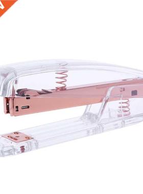 Fashion Rose Gold Stapler Acrylic Metal 24/6 26/6 Practical