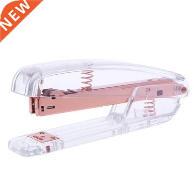 Fashion Rose Gold Stapler Acrylic Metal 24/6 26/6 Practical