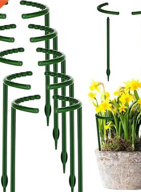 6pc Plastic Plant Support Pile Stand for Flowers Semicircle