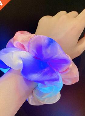 3Pcs New Arrival Girls LED Luminous Scrunchies Hairband tail