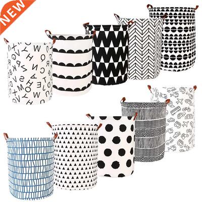 Folding Laundry Basket Round Storage Bin Large Capacity Laun