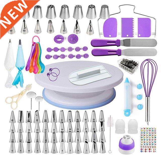 137pcs/set Pastry Decorating Set Turntable Cake Piping Bakin