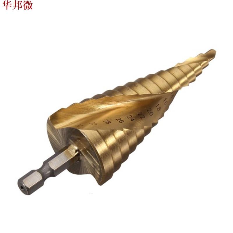 4-32mm HSS 4241 Step Drill Spiral Groove Ladder Drill Hexago