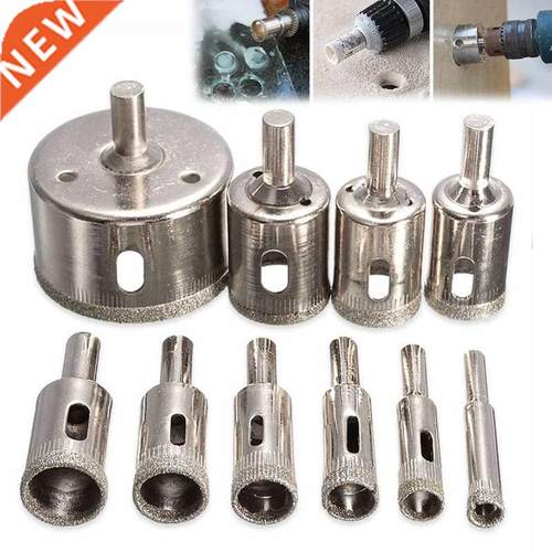 6-30mm 10pcs Diamond Coated Hss Drill Bit Set Tile Marble Gl