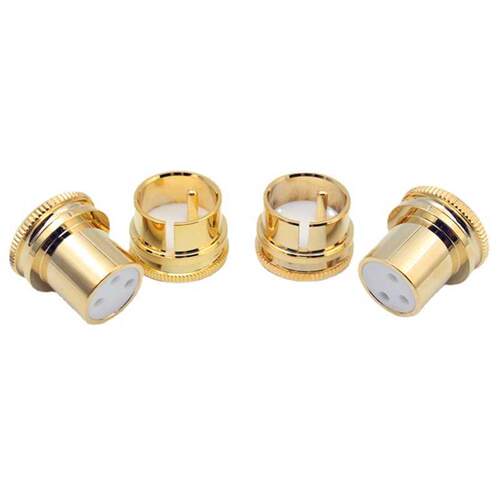 2Pcs 3Pin XLR Plug Protective Cover Dust Cap Gold Plated Cop
