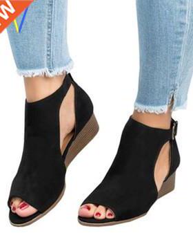2020 women shoes wedge sandles sandals casual whte black