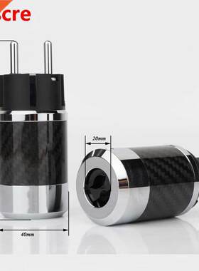 CFT Pair Hi-end Carbon Fiber Rhodium Plated AC Power cable I